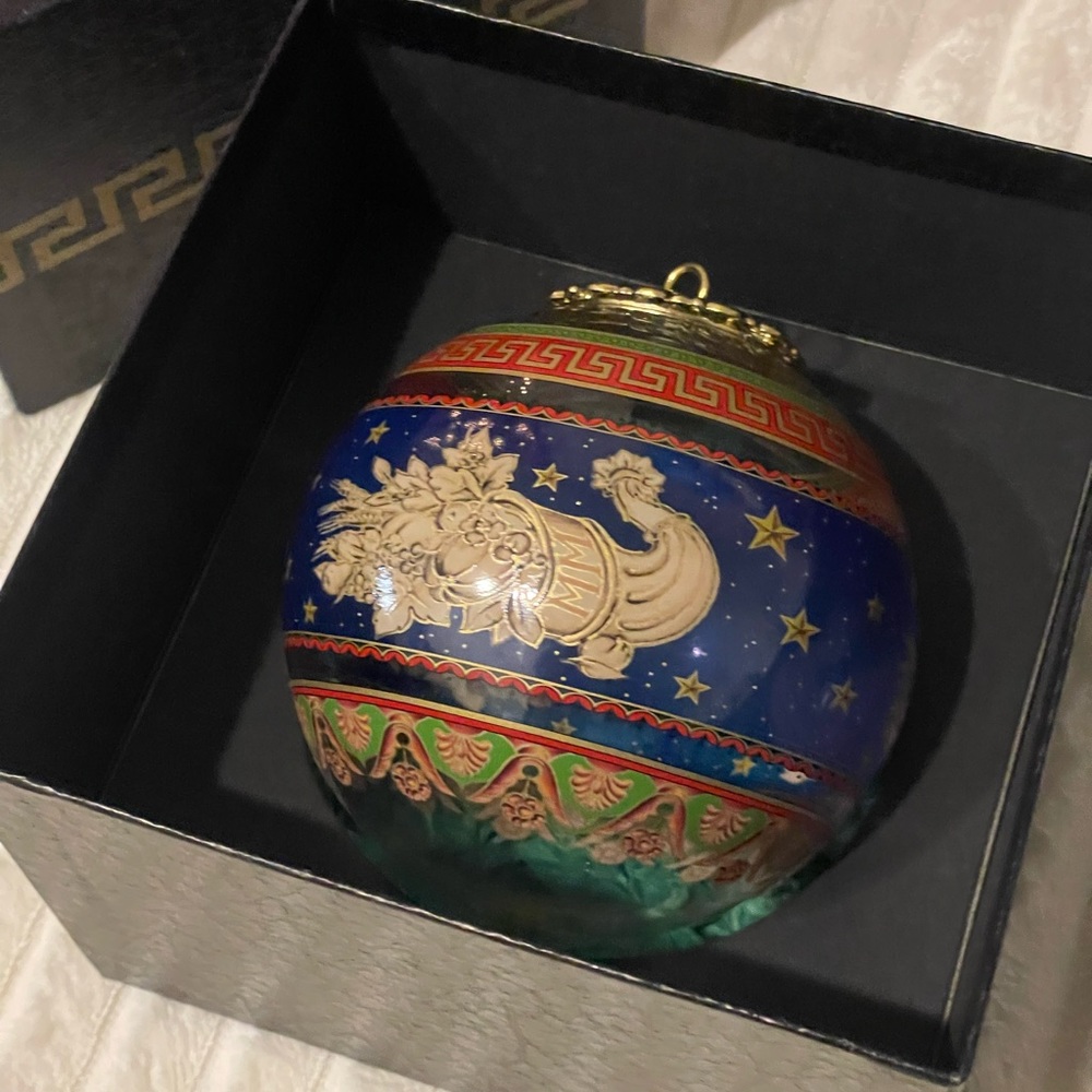 Versace Rosenthal Christmas Cornucopia Ornament